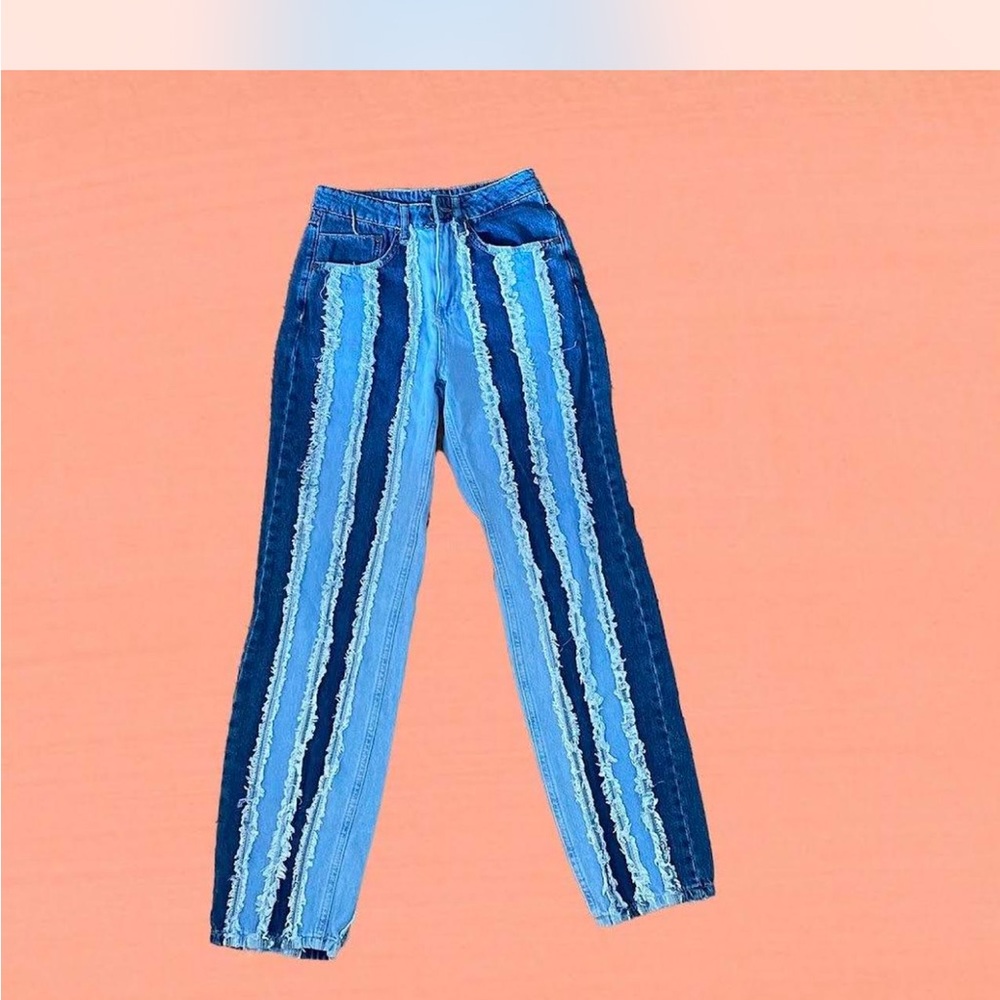 Striped Blue Jeans